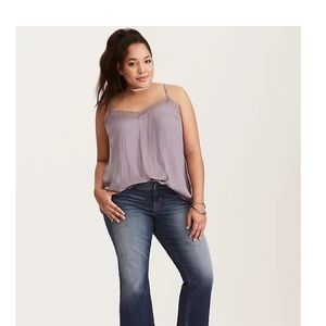 Satin Lace Trim Camisole